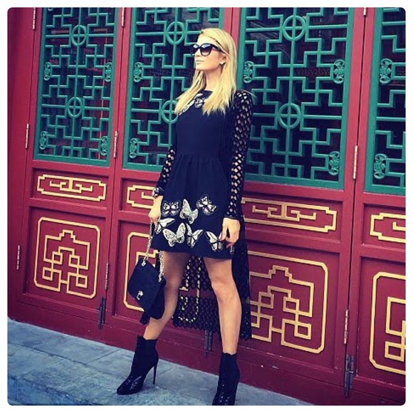 ALICE + OLIVIA Lillyanne Embellished Butterfly Dress - Picture 10 of 14